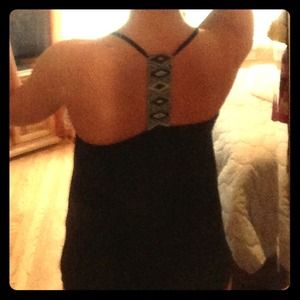 Black tank with tribal strap