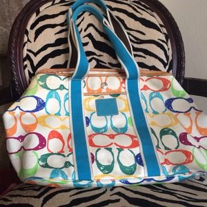 Crayon print Coach bag