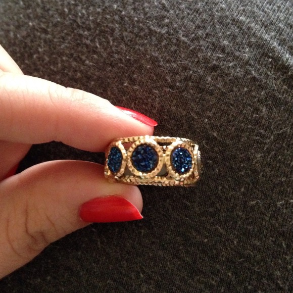 🌟price drop🌟14k rainbow druzy ring size 8 - Picture 1 of 2