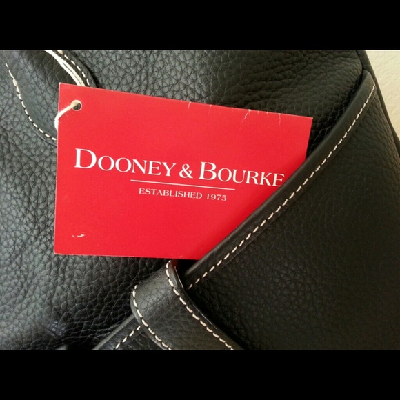 s-l400.jpg Dooney and Bourke Black leather Cresent Tote