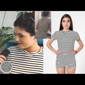 SEEN ON KYLIE JENNER AA STRIPED ROMPER