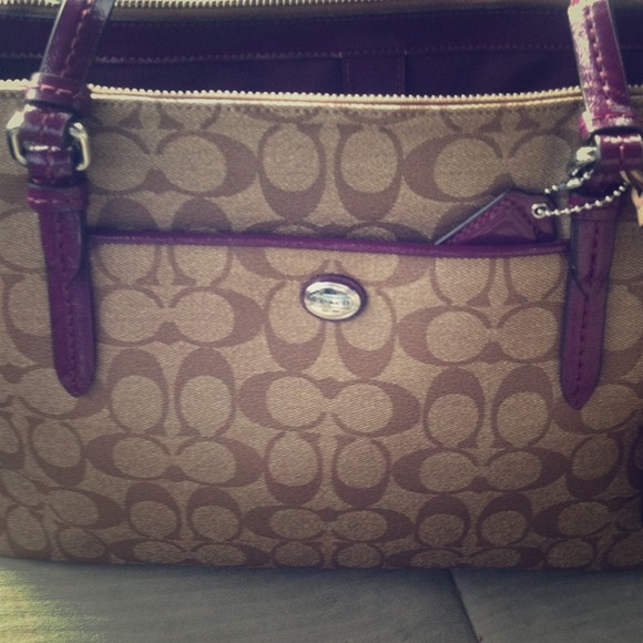 Coach Peyton collection bag! Stunning plum color!!