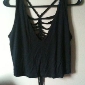 braided back crop top