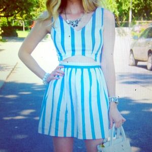 Striped Cutout Dress