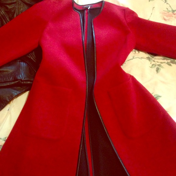 A long red jacket Monika Chang
