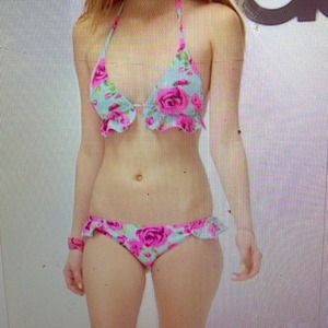 Neon South Beach Ruffle Bikini