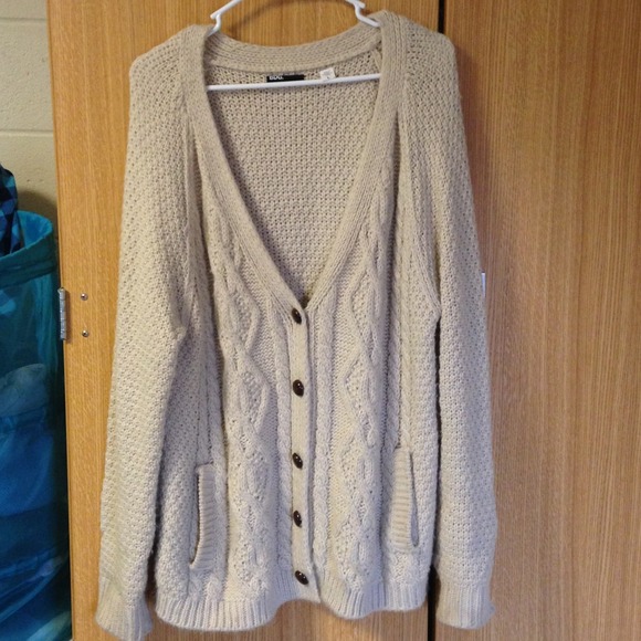 BDG Cream Knit Cardigan
