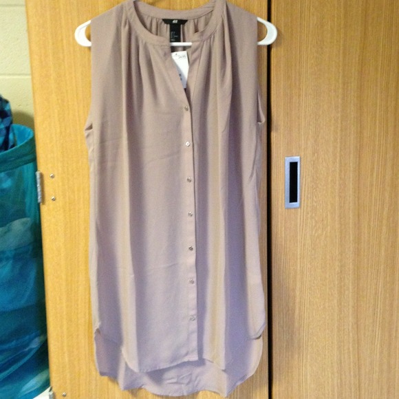 Blush Pink Tunic with Silver Buttons
