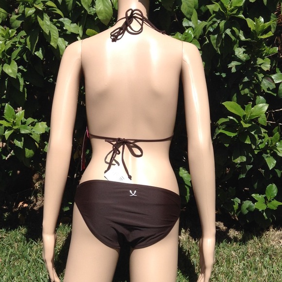 2Chillies Swim Chocolate Brown Sliding Tri Bikini Top Poshmark