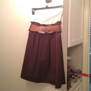 Strapless casual dress. & green sweater bundle