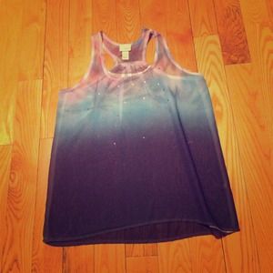 Daytrip Galaxy Print Sheer Tank
