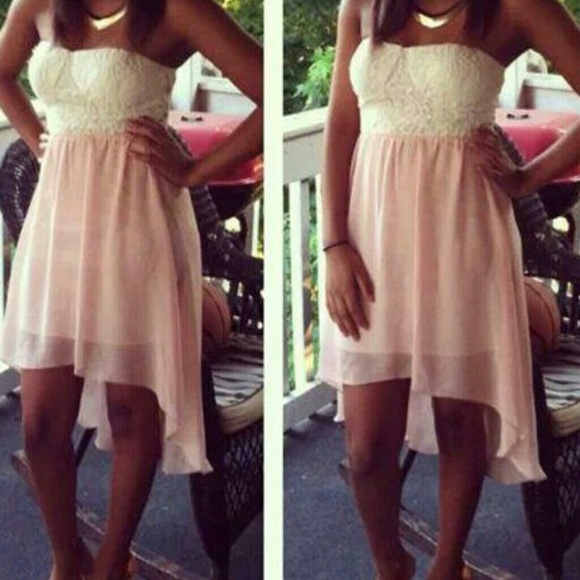 Beautiful summer strapless dress