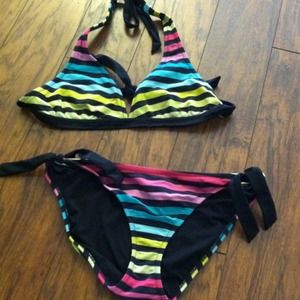 Aeropostale stripped swim suit.