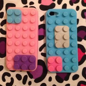 iPhone 5 or 5S Lego block removable piece case
