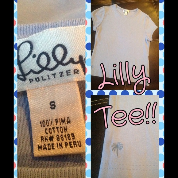 Lilly Pulitzer Tops - Peacock Blue Lilly Tee