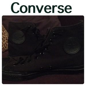 💀Black High Top Converse💀