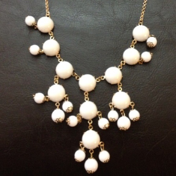 White bauble necklace