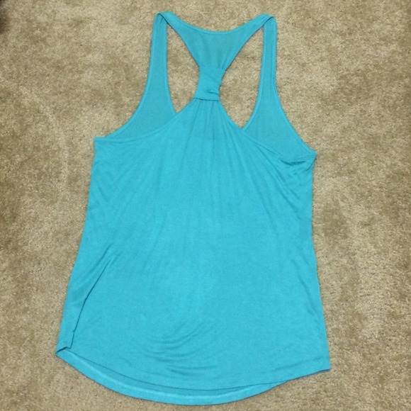 Light blue/teal racerback tank top - Picture 2 of 2