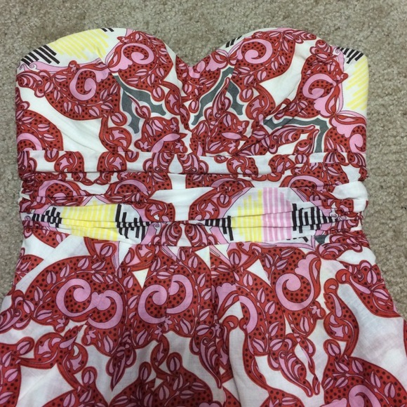 Colorful strapless dress - Picture 2 of 3