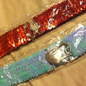 ✂SUPER SALE ✂ Red and baby blue sequin belt