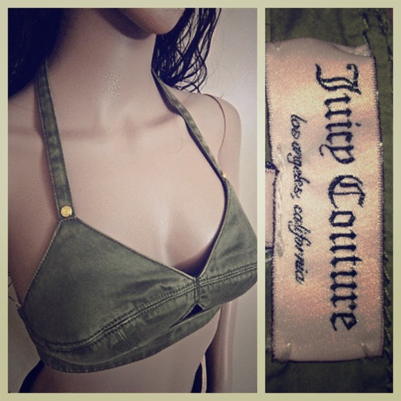 Juicy Couture Tops - Juicy Couture military structured bra top NWT