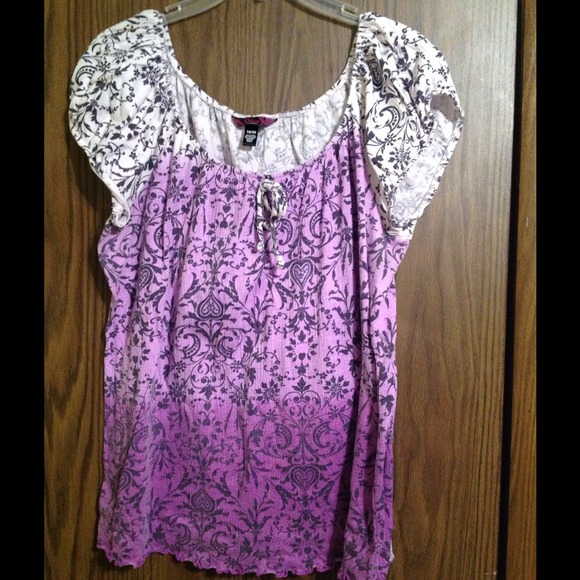 Purple peasant blouse