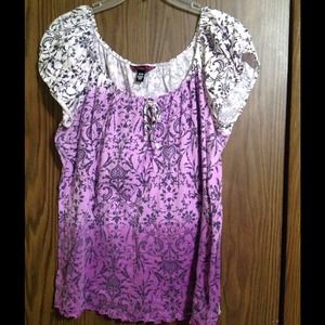 Purple peasant blouse