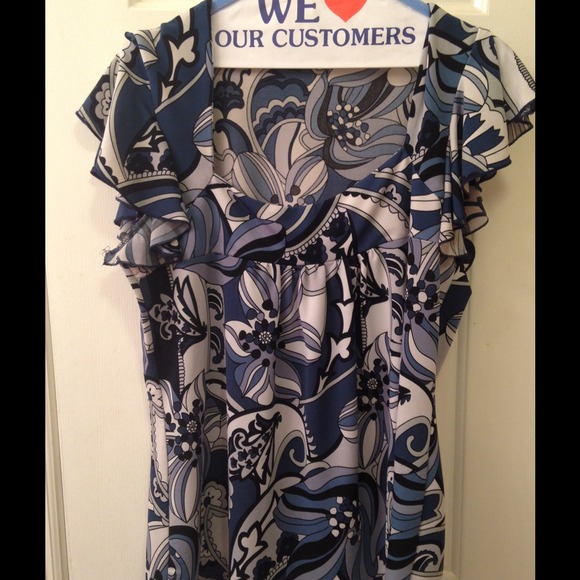 Beautiful Blue Multi Blouse