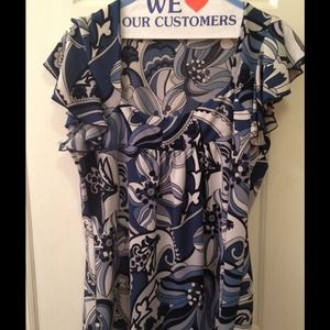 Beautiful Blue Multi Blouse