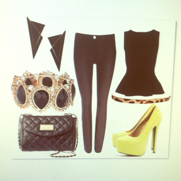 SOLD!!!!! Black Peplum top NWOT! Super cute!