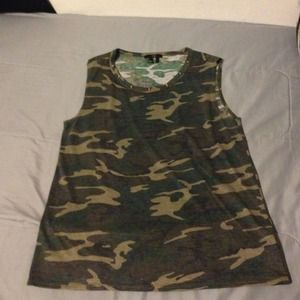 Forever 21 Camo Shirt. It Has Studs .