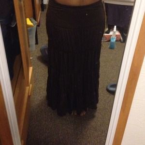 Brown maxi skirt