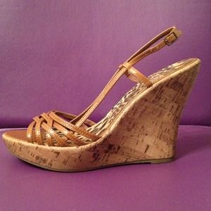 ALDO Camel and Tan Wedges / Sandals