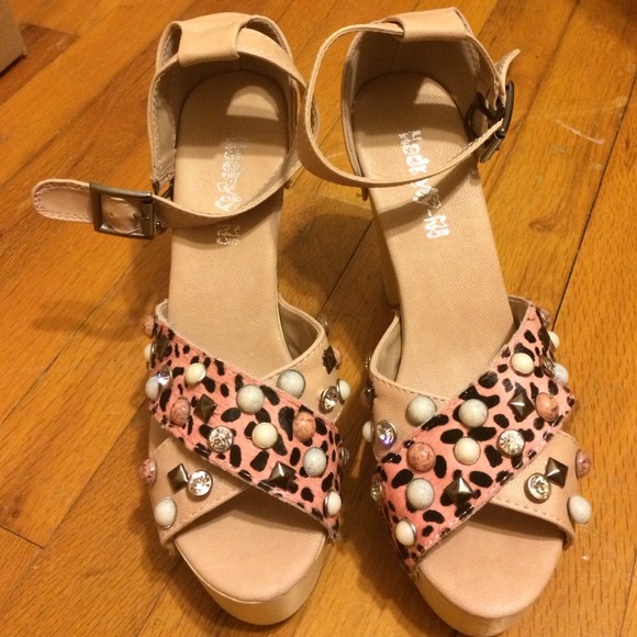 New! Pink Leopard High Heels.