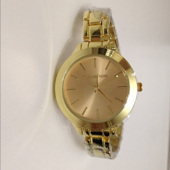Michael Kors light gold watch.