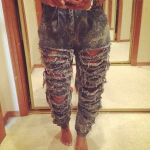 DIY Destroyed Denim.