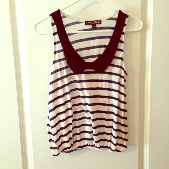 🚫SOLD🚫 In a bundle Living Doll striped tank!