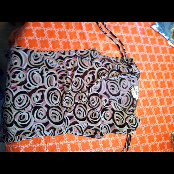 Pink/brown/cream A. Byer sleeveless top