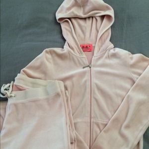 Juicy Couture velour tack suit, baby pink