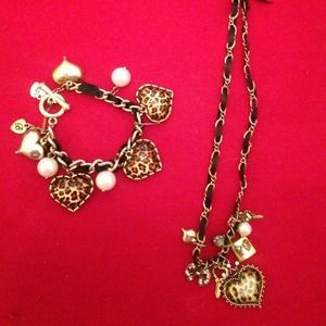 Authentic Betsy Johnson necklace&bracelet set