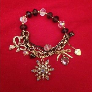 Authentic Betsy Johnson purple snowflake bracelet