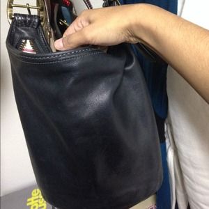 Coach black leather purse
