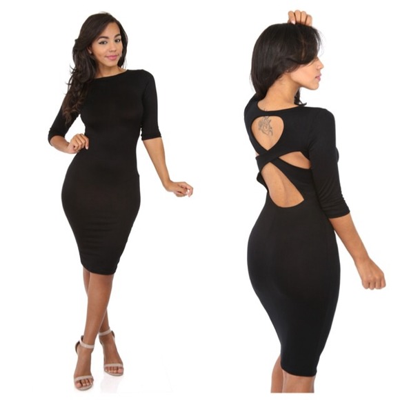 black dress medium length