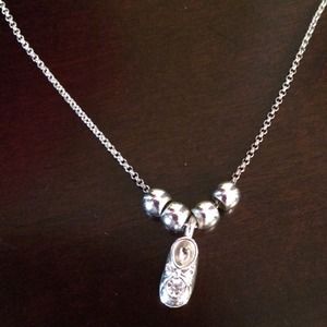 Jewelry- Silver Baby Shoe Necklace