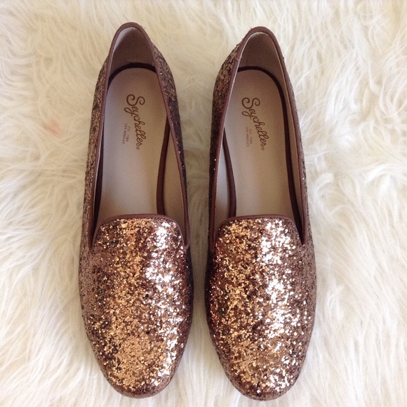 Anthropologie gold stardust loafers - Picture 2 of 4