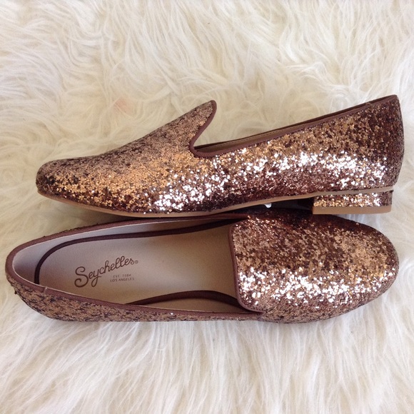 Anthropologie gold stardust loafers - Picture 3 of 4