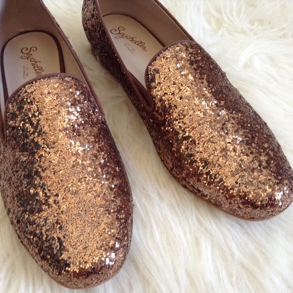 Anthropologie gold stardust loafers - Picture 4 of 4