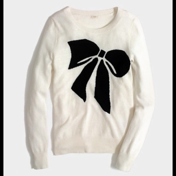 J. Crew Sweaters - *SOLD***J.Crew Black Bow Intarsia sweater FIRM$