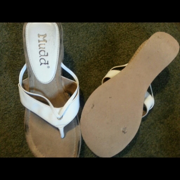 Wht. Wedge summer sandals - Picture 2 of 4