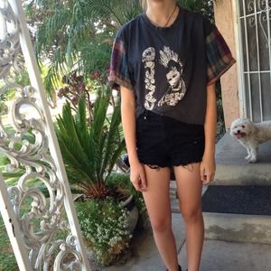LF Furst of a Kind Rancid Tee with Plaid Sleeves